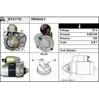 Стартер EDR Renault Laguna (KG) 2 Универсал 1.6 16V (KG0A. KG0L) 107 л.с. 2001 – 2007 913776 N61O SE 01S3U1