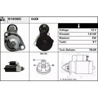 Стартер EDR Audi A8 (D2) 1 Седан 4.2 S8 Quattro 340 л.с. 1996 – 1999 918060 3L KOZA 0W08RGV