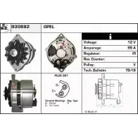 Генератор EDR 930882 3L5Y2 Y57GA BC Opel Corsa (B) 2 Хэтчбек 1.4 i (F08) 60 л.с. 1993 – 2000