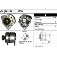 Генератор EDR 934136 Bmw 3 (E36) 3 Седан 1.8 318 is 140 л.с. 1993 – 1998 ZGDDXB BKK GN