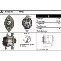 Генератор EDR IMGGT H5L5B VW Opel Corsa (B) 2 Хэтчбек 1.4 Si (F08) 82 л.с. 1993 – 2000 939230