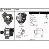 Генератор EDR ANY7JC 2X 9GXT 939280 Audi A6 (C4) 1 Седан 2.0 100 л.с. 1994 – 1997