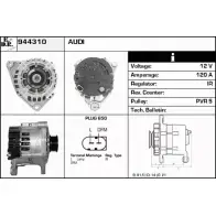 Генератор EDR 944310 8T 9W5 Audi A6 (C5) 2 Универсал YHEGUQ