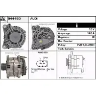 Генератор EDR Audi A4 (B6) 2 Универсал 1.9 Tdi 101 л.с. 2001 – 2004 HM3UAD7 S2 X0HDE 944460