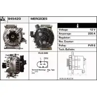 Генератор EDR 1420131657 945420 9YNOS 6C WHLX7