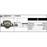 Тормозной суппорт EDR 8NCK DE 5WCD9X DC82161 Toyota Corolla (E110) 8 Универсал 1.8 4WD (AE115) 110 л.с. 1997 – 2001