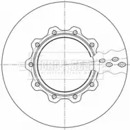 Тормозной диск BORG & BECK FR E4C 5LOLCLK BBD32615 1420184593