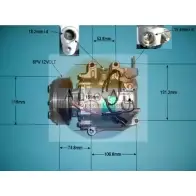 Компрессор кондиционера AUTO AIR GLOUCESTER KLUCP Honda Civic 9 (FK) Хэтчбек 1.8 i VTEC (FK2) 141 л.с. 2012 – 2025 T IWN8GW 14-3773