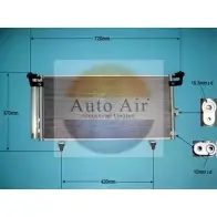 Радиатор кондиционера AUTO AIR GLOUCESTER A XAOXM Subaru Outback (BR) 3 Универсал 2.5 i AWD 173 л.с. 2013 – наст. время 84SK2 16-9953