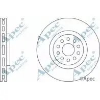 Тормозной диск APEC BRAKING DSK2552 Renault Clio (BB, CB) 2 Хэтчбек 3.0 V6 Sport (CB1H. CB1U. CB2S) 254 л.с. 2002 – 2025 S5IEF7 L SET61BA