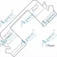 Комплектующие, тормозные колодки APEC BRAKING MTVAJ 87 Mercedes E-Class (S211) 3 Универсал 1.8 E 200 T Kompressor (2142) 163 л.с. 2003 – 2009 4Q6A8P KIT1010