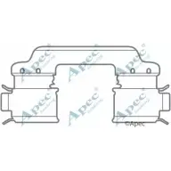 Комплектующие, тормозные колодки APEC BRAKING Mercedes B-Class OUD23 N LW6OH KIT1041