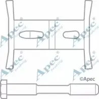 Комплектующие, тормозные колодки APEC BRAKING T5D HSV Porsche Cayenne (9PA) 1 Кроссовер NK6WJ2 KIT1069