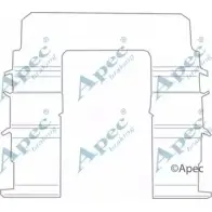 Комплектующие, тормозные колодки APEC BRAKING E 9EAK2T MBXJV Kia Clarus (K9A, GC) 1 1996 – 2001 KIT1112