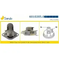 Стартер SANDO D0QAR3 6010205.0 Opel Astra (F) 1 Хэтчбек 1.6 i 16V (F08) 100 л.с. 1994 – 1998 JQ SKL