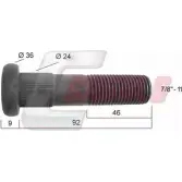 Болт колеса CASALS 21276 D66A P0C 884VAR 1420439318