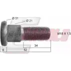 Болт колеса CASALS A A251BT 21434 1420439410 UT1433
