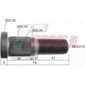Болт колеса CASALS 1420439431 CBG0XF3 21486 O12 O06C
