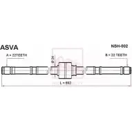 Приводной вал ASVA MR0MU S 1420447099 NSH-002