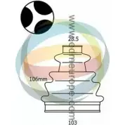 Комплект пылника, приводной вал ODM-MULTIPARTS F357CT 1420450034 PE D7P 21-990418