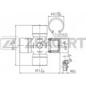Карданный шарнир с крестовиной ZEKKERT ZRK KF0U A40U6 KG-1072 1420503407