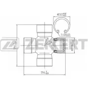 Карданный шарнир с крестовиной ZEKKERT KG-1083 J3GXBV G X5FI2U 1420503408