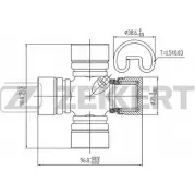 Карданный шарнир с крестовиной ZEKKERT 1420503413 JZ5YC KG-1109 R E4654F