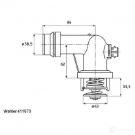 Термостат WAHLER Bmw 3 (E46) 4 Седан 4029783011436 411573.105D S8B7 0