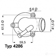 Термостат WAHLER WJJ4L 3 4029783007569 4286.87D Mercedes C-Class (S203) 2 Универсал 2.0 C 180 (2035) 129 л.с. 2001 – 2002