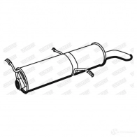 Выхлопная труба глушителя WALKER B7 7HGM 3277490215505 21550 Opel Astra (F) 1 Универсал 1.6 Si (F08. C05) 101 л.с. 1992 – 1994