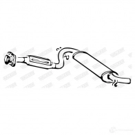 Передний глушитель WALKER 3277490148766 125098 14876 BPR 9BL