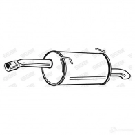 Задний глушитель WALKER DU U83G 3277490231611 23161 129934 - Изображение 2