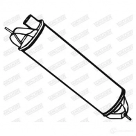 Задний глушитель WALKER 122652 3277490067609 06760 55OG0 O