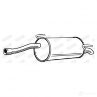 Задний глушитель WALKER 3277490233806 1U 2G9W 130112 23380 - Изображение 2