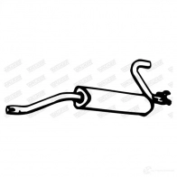 Задний глушитель WALKER Z1ZPZA H 70702 3277490707024 131059