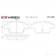 Тормозные колодки дисковые WEEN 2415 0 3253306 ZQ3ZX 1511207 - Изображение 2