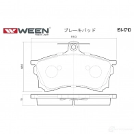 Тормозные колодки дисковые WEEN 1511710 V3MW8 3253763 2 3080 - Изображение 2