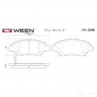 Тормозные колодки дисковые WEEN 2 4979 24980 1512568 3254518 - Изображение 3