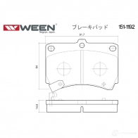 Тормозные колодки дисковые WEEN 2 1654 1511192 3253291 21655 - Изображение 2