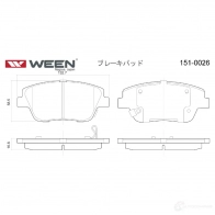 Тормозные колодки дисковые WEEN 8718401017870 1232221025 1510026 QM5WE0 O - Изображение 2