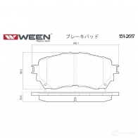 Тормозные колодки дисковые WEEN OBB 4I 1232239245 1512617 8718401019775 - Изображение 3