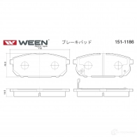 Тормозные колодки дисковые WEEN 2405 8 3253285 1511186 MDK4Y - Изображение 2