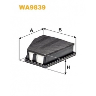 Воздушный фильтр WIX FILTERS 1B52U TM WA9839 XZV6ZX 1225032674