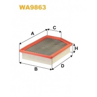 Воздушный фильтр WIX FILTERS 1424501910 WA9863 B EG1LM EO8XIU4