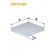 Салонный фильтр WIX FILTERS A4ZGU8Z 1424882979 O0J6 ZB WP2180