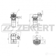 Датчик скорости ZEKKERT SE-8510 2 0V348 Renault Megane (DZ) 3 Купе 2.0 CVT (DZ0G. DZ1E) 140 л.с. 2009 – наст. время