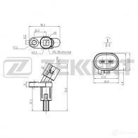 Датчик АБС ZEKKERT O7NSR 8J SE-6180 1440198900