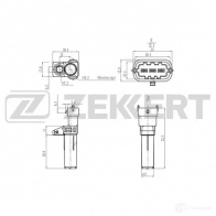 Датчик коленвала, импульсов ZEKKERT SE-4089 Mercedes C-Class (W205) 4 Седан 4.0 AMG C 63 (2086) 476 л.с. 2014 – 2024 VJU ES9O