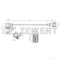 Датчик коленвала, импульсов ZEKKERT SE-4069 0Q9SF T1 Opel Vectra (B) 2 Седан 2.2 DTI 16V (F19) 120 л.с. 2000 – 2002