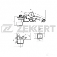 Датчик коленвала, импульсов ZEKKERT Peugeot 206 2 (Plus 2L, 2M) Хэтчбек 1.1 60 л.с. 2009 – наст. время E QW8C SE-4054